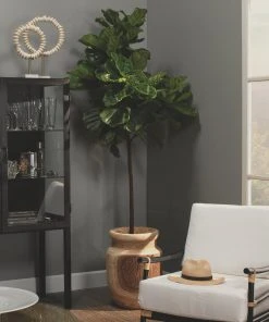 Jamie Young Topanga Wooden Vase In Natural Wood