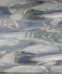 Jamie Young Slate Blue Faux Agate Tray In Slate Blue Faux Agate