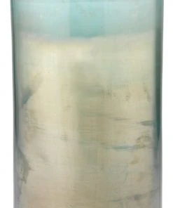 Jamie Young Large Vapor Vase In Metallic Aqua DECOR