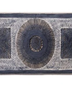 Jamie Young Batik Rectangle Framed Wall Art In Indigo Paper