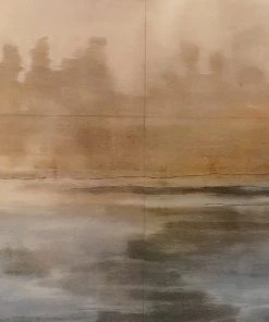 Jamie Young Cloudscape Wall Art In Taupe & Slate Lacquer