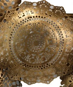 Wall Sculptures Jamie Young Josephine Lace Wall Art In Antique Brass Metal