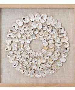 Jamie Young Maldives Framed Wall Art In White Abalone Shells