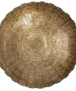 Jamie Young Ophelia Lace Wall Art In Antique Brass Metal