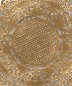 Jamie Young Ophelia Lace Wall Art In Antique Brass Metal