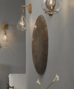 Jamie Young Ophelia Lace Wall Art In Antique Brass Metal