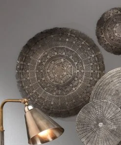 Wall Sculptures Jamie Young Ophelia Lace Wall Art Medallion In Antique Silver