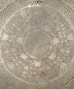 Jamie Young Penelope Lace Wall Art Medallion In Antique Silver