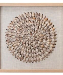 Jamie Young Riviera Framed Wall Art In Beige Simnia Shell DECOR