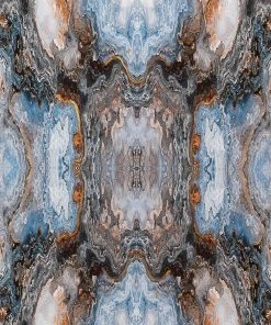 Jamie Young Rorschach Wall Art In Indigo Blue Lacquer