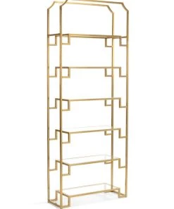 LIVING ROOM Wildwood Hampton Shelf Unit - Brass