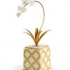 Chelsea House Square Flower Accent - Gold DECOR