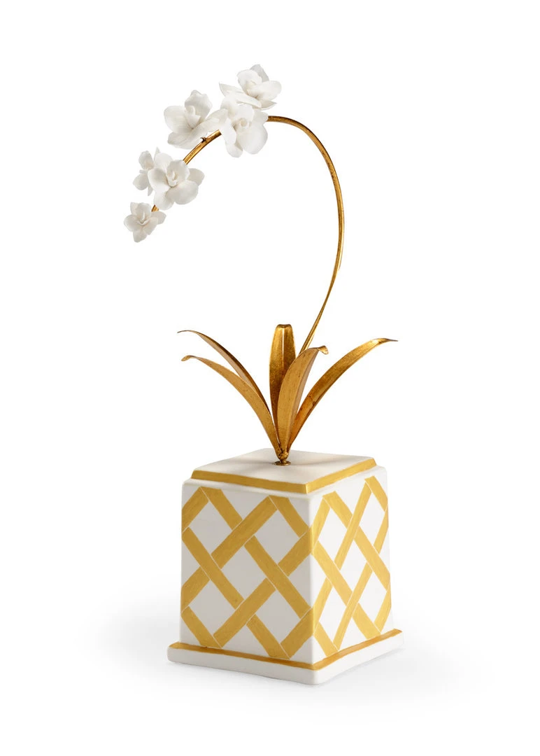 Chelsea House Square Flower Accent - Gold DECOR 3 Chelsea House Square Flower Accent - Gold DECOR