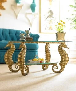 Chelsea House Seahorse Coffee Table (Gold Or Silver)