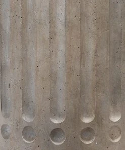 Jamie Young Annex Table Lamp In Grey Cement & Antique Brass Metal