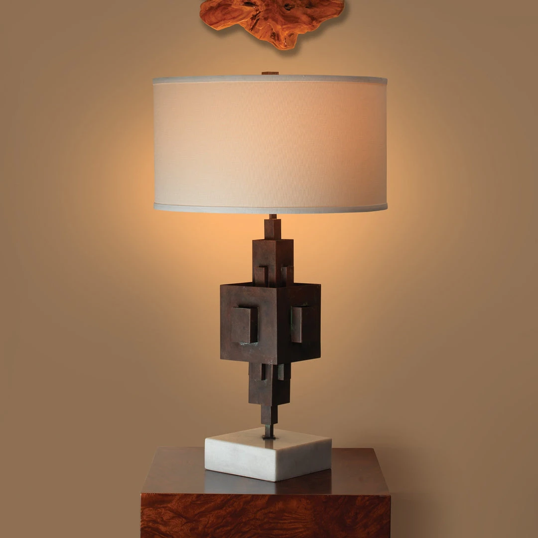Table Lamps Jamie Young Apprentice Table Lamp In Rust Patina Metal On Marble With Drum Shade In Off White Linen 6 Table Lamps Jamie Young Apprentice Table Lamp In Rust Patina Metal On Marble With Drum Shade In Off White Linen