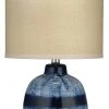 Jamie Young Small Batik Table Lamp In Indigo Ceramic With Small Drum Shade In Raffia Table Lamps 2 Jamie Young Small Batik Table Lamp In Indigo Ceramic With Small Drum Shade In Raffia Table Lamps