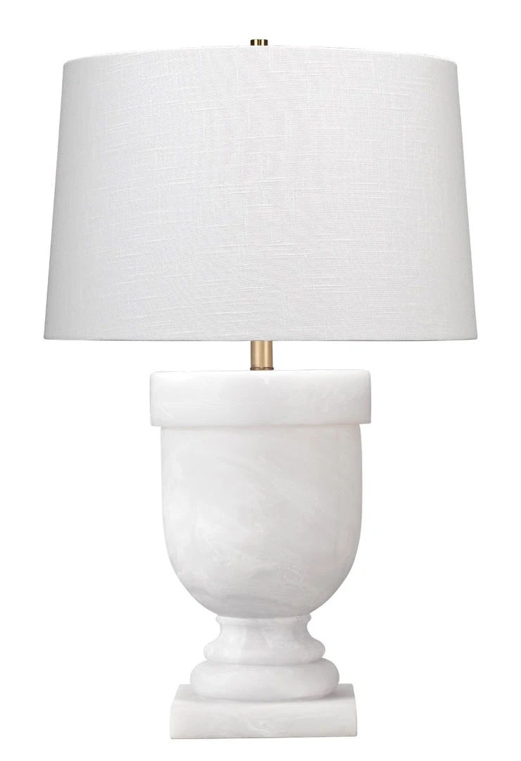 Jamie Young Carnegie Table Lamp In White Faux Alabaster 3 Jamie Young Carnegie Table Lamp In White Faux Alabaster