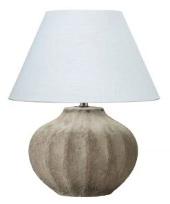 Jamie Young Clamshell Table Lamp In Sand Ceramic