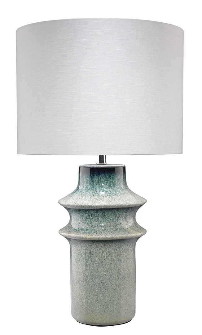 Jamie Young Cymbals Table Lamp In Blue Reactive Glaze Ceramic 3 Jamie Young Cymbals Table Lamp In Blue Reactive Glaze Ceramic