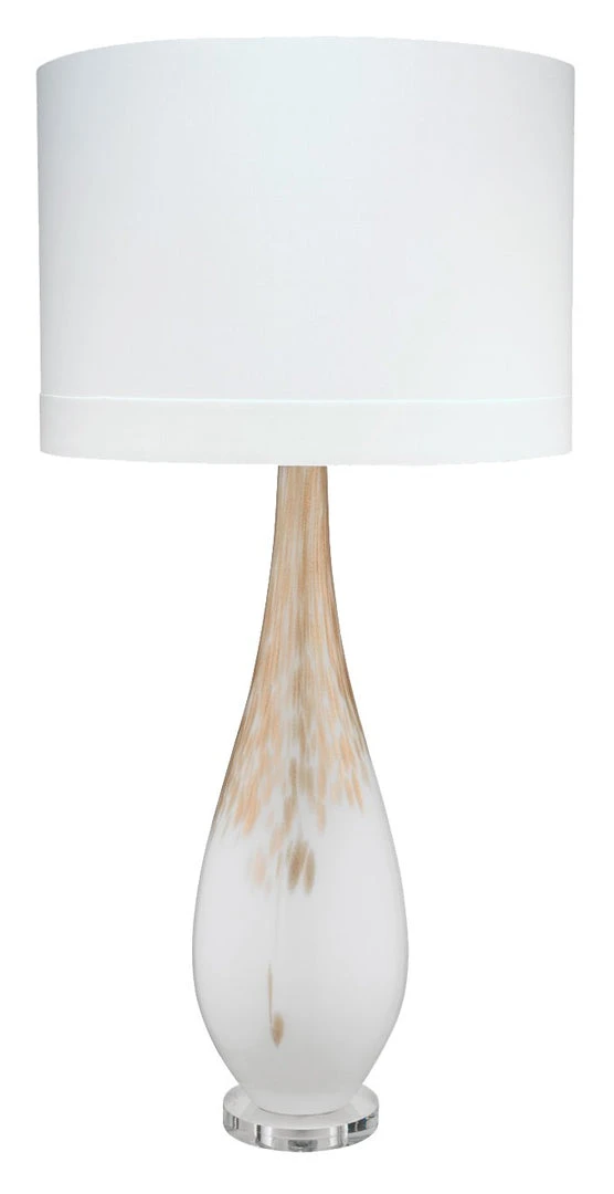 Jamie Young Dewdrop Table Lamp In Gold Ombre Glass With Classic Drum Shade In White Silk 3 Jamie Young Dewdrop Table Lamp In Gold Ombre Glass With Classic Drum Shade In White Silk
