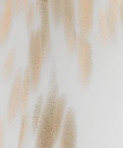 Jamie Young Dewdrop Table Lamp In Gold Ombre Glass With Classic Drum Shade In White Silk