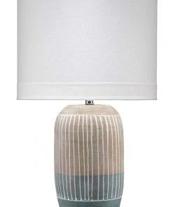 Jamie Young Flagstaff Table Lamp In Natural & Slate Ceramic