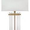 Jamie Young Grammercy Table Lamp In Acrylic & Antique Brass Metal With Rectangle Shade In Sea Salt Linen Table Lamps 1 Jamie Young Grammercy Table Lamp In Acrylic & Antique Brass Metal With Rectangle Shade In Sea Salt Linen Table Lamps