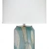 Jamie Young Helen Table Lamp In Pale Blue Glass With Classic Drum Shade In Sea Salt Linen Table Lamps 1 Jamie Young Helen Table Lamp In Pale Blue Glass With Classic Drum Shade In Sea Salt Linen Table Lamps