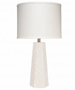 Table Lamps Jamie Young High Rise Table Lamp In Cream Ceramic With Drum Shade In Off White Linen