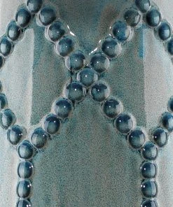 Jamie Young Hobnail Table Lamp In Teal Ceramic Table Lamps