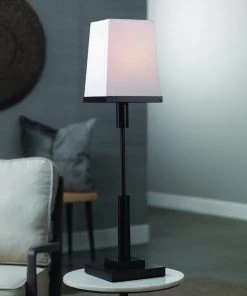 Table Lamps Jamie Young Jud Table Lamp In Oil Rubbed Bronze With Small Square Open Cone Shade In White Linen 7 Table Lamps Jamie Young Jud Table Lamp In Oil Rubbed Bronze With Small Square Open Cone Shade In White Linen