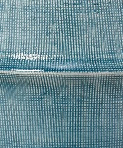 Table Lamps Jamie Young Kaya Table Lamp In Blue Ceramic With Classic Drum Shade In Sea Salt Linen