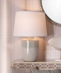 Table Lamps Jamie Young Lagoon Table Lamp In Cream Ceramic With Large Cone Shade In White Linen 7 Table Lamps Jamie Young Lagoon Table Lamp In Cream Ceramic With Large Cone Shade In White Linen