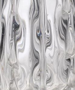 Table Lamps Jamie Young Laurel Table Lamp In Clear Glass With Medium Drum Shade In White Linen