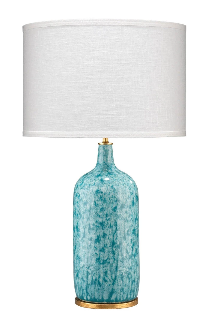Jamie Young Madeline Table Lamp In Blue Ceramic With Medium Drum Shade In White Linen Table Lamps 3 Jamie Young Madeline Table Lamp In Blue Ceramic With Medium Drum Shade In White Linen Table Lamps