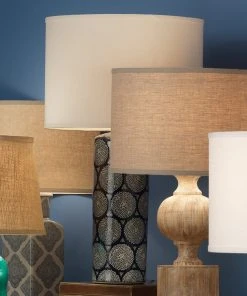 Table Lamps Jamie Young Neva Table Lamp In Blue And White Ceramic With Classic Drum Shade In White Linen 7 Table Lamps Jamie Young Neva Table Lamp In Blue And White Ceramic With Classic Drum Shade In White Linen