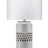 Table Lamps Jamie Young Perforated Table Lamp In Matte Frosted Grey Ceramic 1 Table Lamps Jamie Young Perforated Table Lamp In Matte Frosted Grey Ceramic