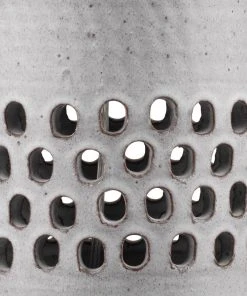 Table Lamps Jamie Young Perforated Table Lamp In Matte Frosted Grey Ceramic