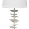 Jamie Young Petals Table Lamp In White Gesso With Cone Shade In Off White Linen 2 Jamie Young Petals Table Lamp In White Gesso With Cone Shade In Off White Linen