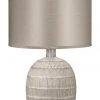 Jamie Young Prairie Table Lamp In Beige & Off White Patterned Ceramic Table Lamps