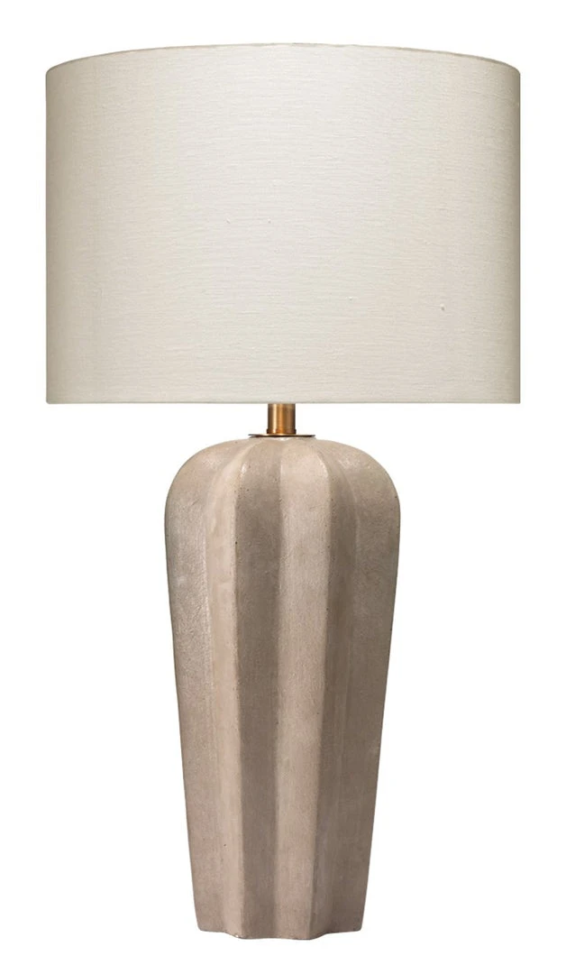 Table Lamps Jamie Young Regal Table Lamp In Grey Cement With Drum Shade In Off White Linen 3 Table Lamps Jamie Young Regal Table Lamp In Grey Cement With Drum Shade In Off White Linen