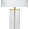 Jamie Young Rockefeller Table Lamp In Brass With Classic Drum Shade In White Linen Table Lamps 1 Jamie Young Rockefeller Table Lamp In Brass With Classic Drum Shade In White Linen Table Lamps