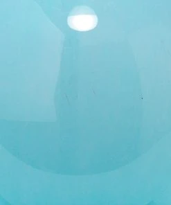 Table Lamps Jamie Young Studio Table Lamp In Powder Blue Glass With Tall Thin Drum Shade In White Linen