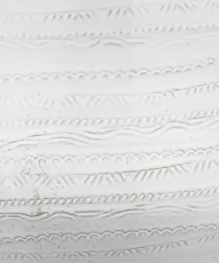 Jamie Young Small Trace Table Lamp In White Ceramic With Large Cone Shade In Natural Linen Table Lamps