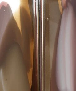 Jamie Young Watercolor Table Lamp In Plum Glass With Cone Shade In Natural Linen