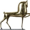 Noir Horse On Stand, Brass