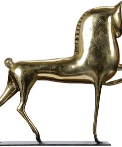 Noir Horse On Stand, Brass