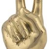 Noir QS Peace Sign, Brass DECOR