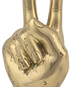 Noir QS Peace Sign, Brass DECOR